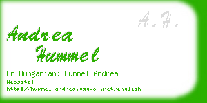 andrea hummel business card